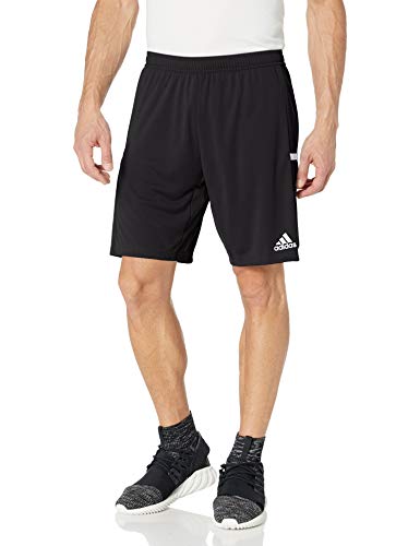 adidas Male Team 19 Knitted Shorts , Black/White , L