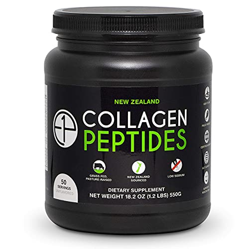 New Zealand Hydrolyzed Collagen Peptides Powder (18.2oz) 50 Servings Unflavored Grass-Fed, Pasture-Raised, Non-GMO