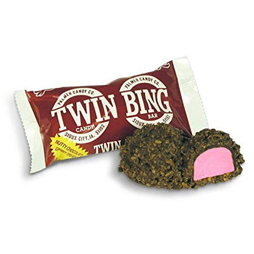 Palmers Twin Bing Candy Bars – (36-Pack) – Chocolate Covered Cherry Nougat Candy Bar