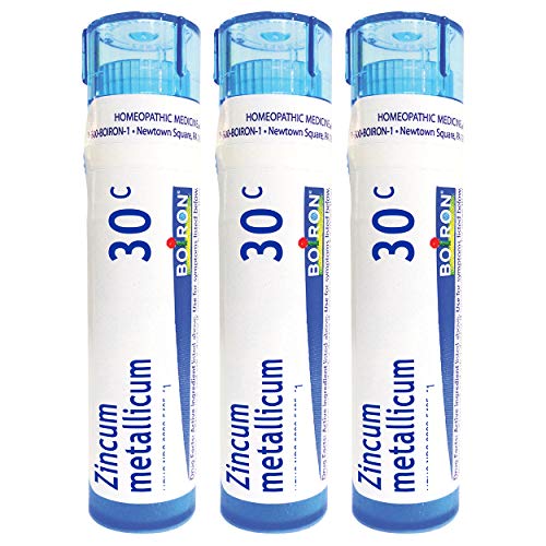 Boiron Zincum Metallicum 30c Homeopathic Medicine for Leg Cramps – Pack of 3 (240 Pellets)
