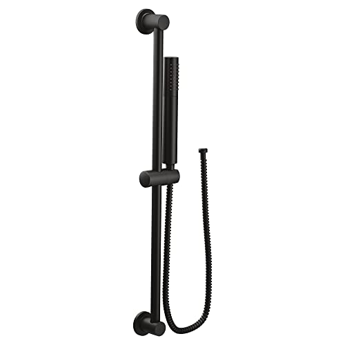 Moen Matte Black Eco-Performance Handheld Shower with 30-Inch Slide Bar, 3887EPBL