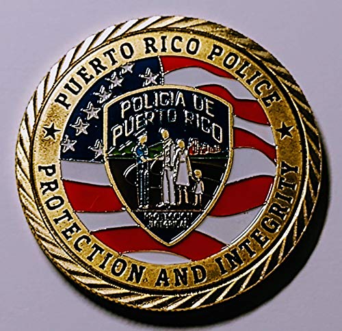 Puerto Rico Police Department Colorized Challenge Art Coin