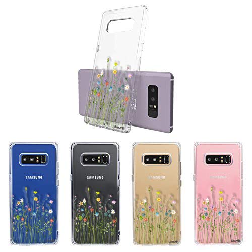 Unov Case for Galaxy Note 8 Clear with Design Soft TPU Shock Absorption Slim Embossed Pattern Protective Back Cover (Flower Bouquet) | The Storepaperoomates Retail Market - Fast Affordable Shopping