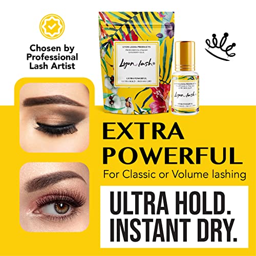 Extra Powerful Eyelash Extension Glue – Lyon Lash 5ml Performance Glue | 1-2 Sec Dry Time | 6-8 Weeks Retention | Black Adhesive Supplies for Professional Use | The Storepaperoomates Retail Market - Fast Affordable Shopping