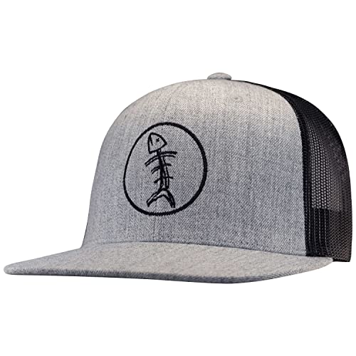 Speared Spearfishing Hat Fishbone Premium Icon Cap – Gray/Black