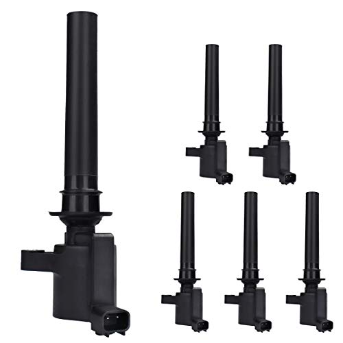 FAERSI Pack of 6 Ignition Coil Compatible with Ford Escape Five Hundred Freestyle Taurus Mazda 6 MPV Tribute Mercury Mariner Montego Sable 3.0L V6 Models Replace OE# 18LZ-12029-AA, DG513,DG500