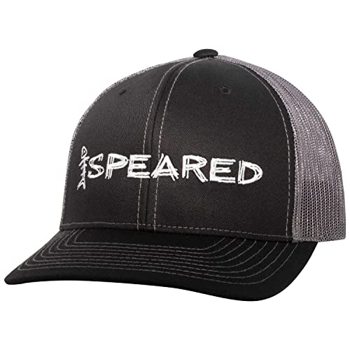 Speared Spearfishing Hat Spearfishing Trucker Cap – Gray/Black