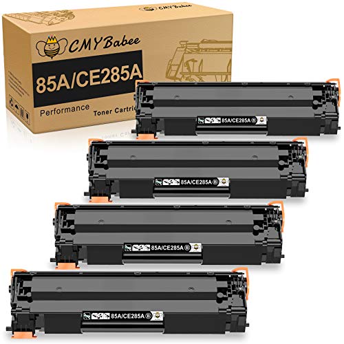 CMYBabee Compatible Toner Cartridges Replacement for HP 85A CE285A P1102W Toner for HP P1102W P1109W P1102 M1212NF M1217NFW P1006 P1005 P1505 Ink Printer (Black, 4-Packs)