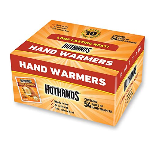 HotHands Hand Warmers – Long Lasting Safe Natural Odorless Air Activated Warmers – 54 Pairs (54 Pairs of Hand Warmers)
