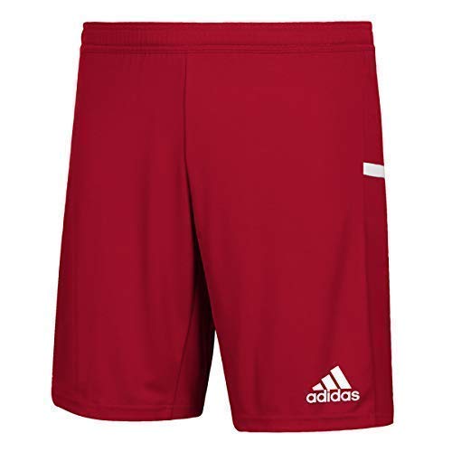adidas Male Team 19 Knitted Shorts , Power Red/White , L