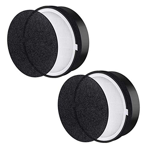 Yonice LV-H132 Replacement Filter Compatible for LEVOIT LV-H132 Air Filter, H13 True HEPA Filter,3-in-1 Pre, High-Efficiency Activated Carbon, Part # LV-H132-RF,2 Pack