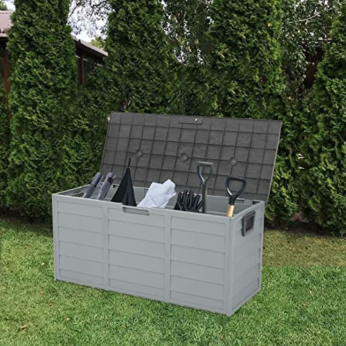 Patio Deck Box Covers Waterproof Large Storage Cabinet Outdoor Container Bin Chest Organizer, All Weather
