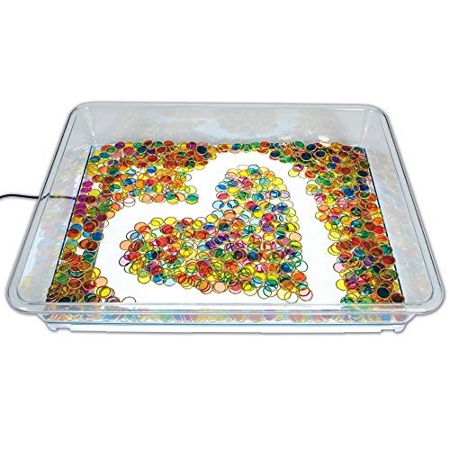 Constructive Playthings Light Panel Exploration Tray for Translucent Accessories or Water