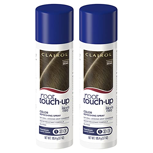 Clairol Root Touch-Up Temporary Spray, Medium Brown Hair Color, 1.8 Ounce (Pack of 2)