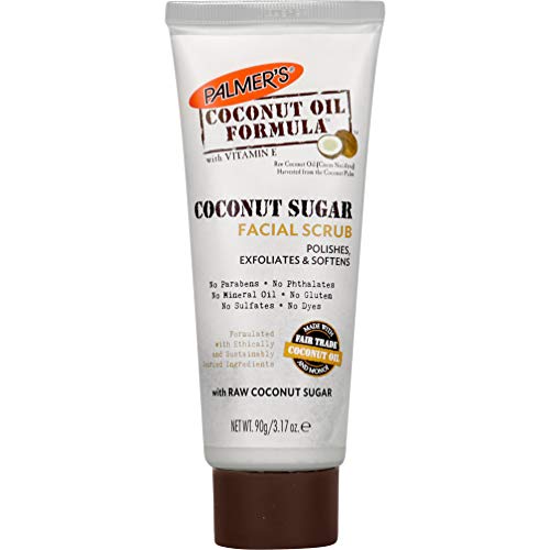 Palmer’s Coconut Oil Formula Coconut Sugar Facial Scrub Exfoliator, Face Scrub to Gently Exfoliate Away Dirt and Dead Skin Cells with Chamomile to Soften & Calm, 3.17 Ounces (Pack of 1)