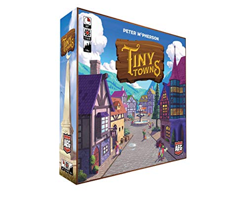 Tiny Towns – Award-winning Board Game, Base Set, 1-6 Players, 45-60 min Play Time, Strategy Board Game for Ages 14 and Up, Cleverly Plan & Construct a Thriving Town, Alderac Entertainment Group (AEG)