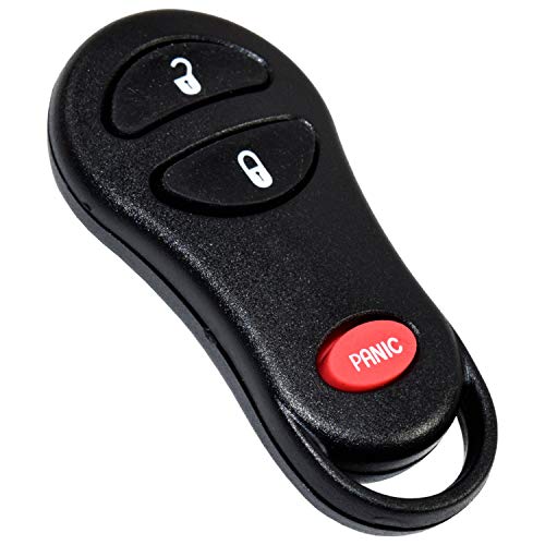 HQRP Remote Key Fob Shell Case Keyless Entry w/ 3 Buttons compatible with Jeep Cherokee 1999 2000 2001; Grand Cherokee 1999 2000 2001 2002 2003 2004