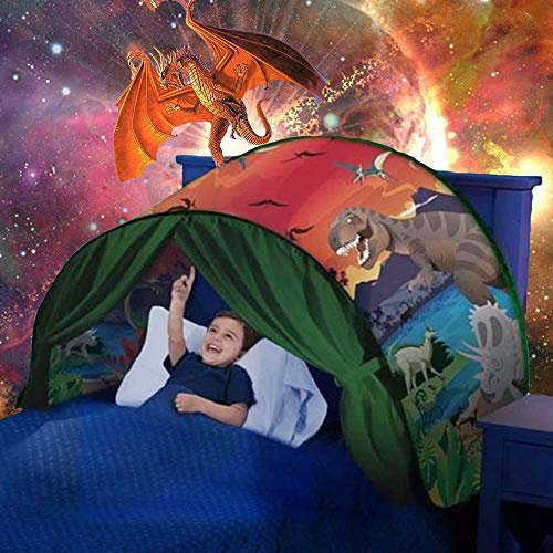 Yeahs Shop Kids Dream Bed Tent – Pop up Dinosaur Play Tent Playhouse Castles for Birthday Party Room Decor Boys & Girls