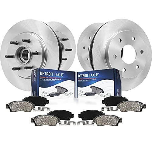 Detroit Axle – Front and Rear Disc Brake Kit Rotors w/Ceramic Pads Replaccement for 2004-2008 Ford F-150 Lincoln Mark LT 2WD 6 Lug – 8pc Set