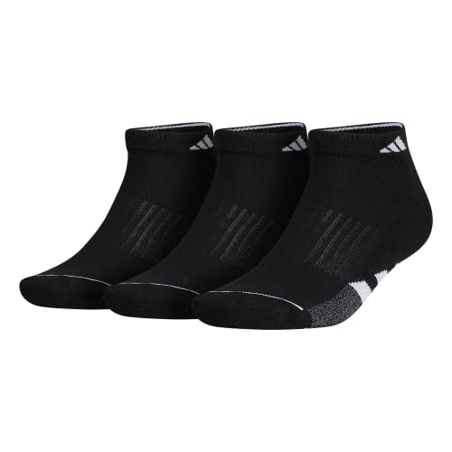 adidas Men’s Cushioned Low Cut Socks (3-Pair), Black/White/Onix Grey, Large