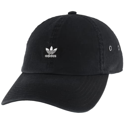 adidas Originals Women’s Mini Logo Relaxed Adjustable Cap, Black, One Size