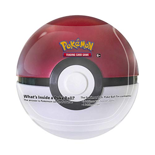 Pokemon TCG: Poke Ball Tin Red – 3 Booster Pack with 1 Coin