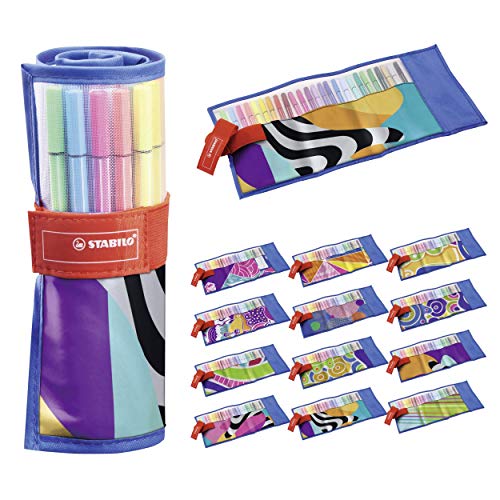 STABILO Premium Felt Tip Pen Pen 68 rollerset Algorithm Edition 25 Assorted Colours Including 5 neon