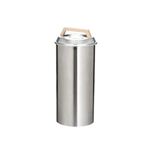 Snow Peak Smokemeister – Stainless Steel with Wood Handle Compact Smoker – 8.5 x 8.5 x 18.5 in