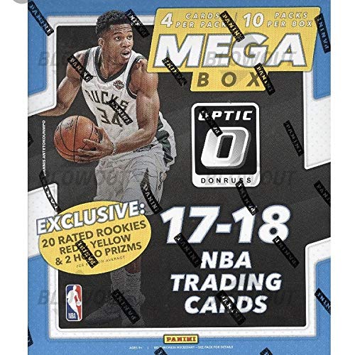 2017/18 Panini Donruss OPTIC NBA Basketball HUGE EXCLUSIVE Factory Sealed MEGA Box with (20) RATED ROOKIE PARALLEL & 2 HOLO PRIZMS! Look for RC & AUTOS of Donovan Mitchell,Jayson Tatum & More! WOWZZER