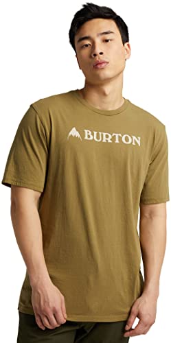 Burton Mens Horizontal Mountain Short Sleeve, Martini Olive, Medium