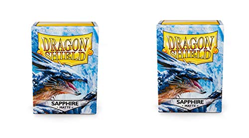 2 Packs Dragon Shield Matte Sapphire Standard Size 100 ct Card Sleeves Value Bundle!