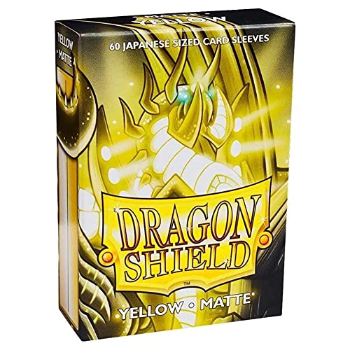 Dragon Shield Matte Mini Japanese Yellow 60 ct Card Sleeves Individual Pack