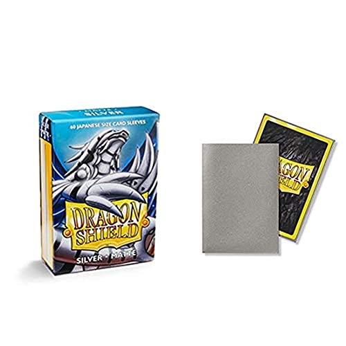 Dragon Shield Matte Mini Japanese Silver 60 ct Card Sleeves Individual Pack