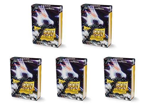 5 Packs Dragon Shield Classic Mini Japanese Clear 60 ct Card Sleeves Value Bundle!