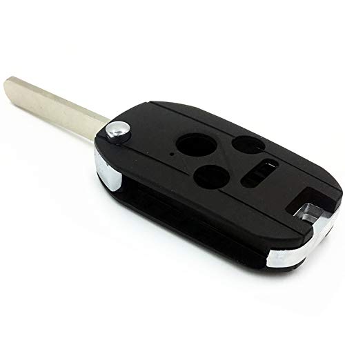 Ezzy Auto 3+1 Buttons Flip Key Shell Case Fob fit for Accord CR-V Pilot Civic Keyless Remote Entry