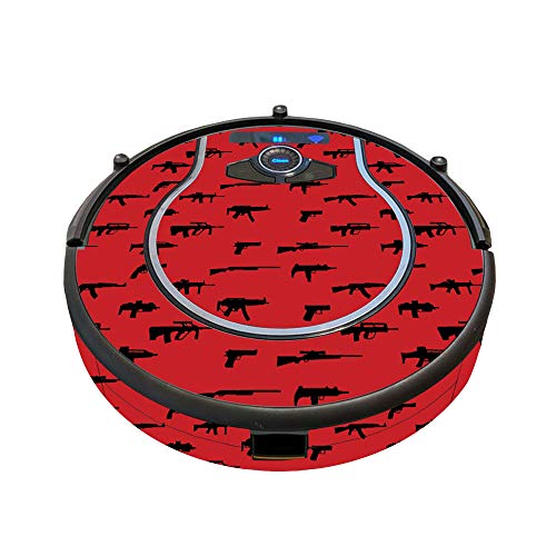 MightySkins Skin Compatible with Shark Ion Robot 750 Vacuum Minimal Coverage – Guns | Protective, Durable, and Unique Vinyl wrap Cover | Easy to Apply, Remove, and Change Styles | Made in The USA