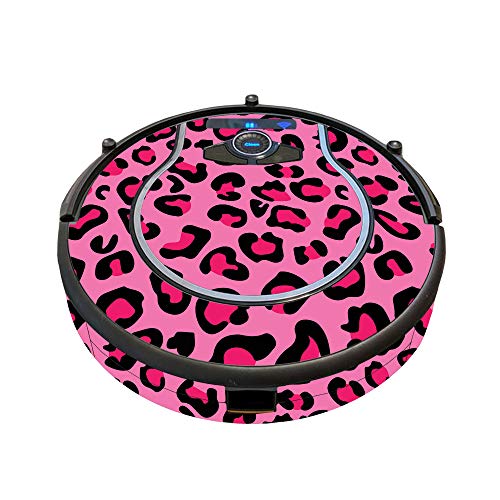 MightySkins Skin Compatible with Shark Ion Robot 750 Vacuum Minimal Coverage – Pink Leopard | Protective, Durable, and Unique Vinyl wrap Cover | Easy to Apply, Remove | Made in The USA
