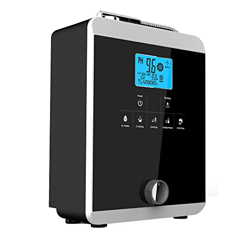 aQuasafe Home Water Ionizer pH 2.8-11 Alkaline Water Machine with in-Built Replacement Filter, ORP to -880mV, 8000L per Filter