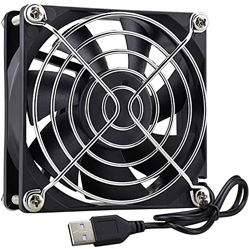 GDSTIME 80mm USB Fan, 80mm x 25mm 8025 Brushless Computer Case Cooling Fan