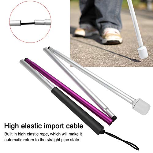 TMISHION Foldable Walking Stick Cane Reflective Anti-Shock Guide Crutch for Blind People Outdoor Hiking Cane for Men and Women Easy Adjustable Elder Stick with Soft Handle and Stable Holder | The Storepaperoomates Retail Market - Fast Affordable Shopping