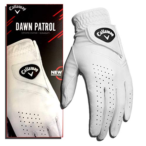 Callaway Dawn Patrol Glove (Left Hand, Cadet Medium-Large, Men’s) , White