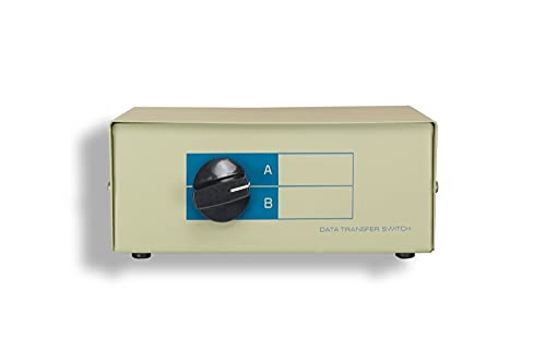 Kentek DB15 2 Way Manual Data Switch Box 15 Pin I/O AB Female Port for PC MAC Monitors MIDI Devices Peripherals