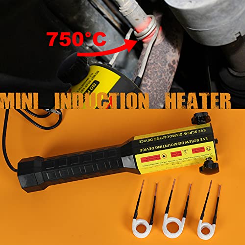 Magnetic Induction Heater Kit, 1000W 110V Hand Held Induction Heater for Rusty Screw Removing, Automotive Flameless Heater with 3 Coils and Portable Storage Box | The Storepaperoomates Retail Market - Fast Affordable Shopping