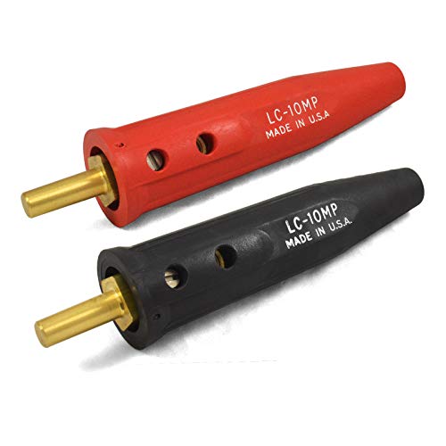 Lenco LC-10MP (Red & Black) Tapered Cable Plug for Welder, 05080 & 05081 (Cable sizes 4-1/0)