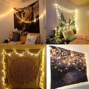 Christmas Light 66Ft 200LEDs Waterproof Copper Wire Starry String Fairy Lights Bendable and Flexible Perfect DIY for Bedroom|Tapestry|Wedding|Party|Christmas|Indoor|Outdoor Wall Decor-Warm White