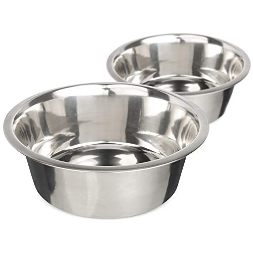 Neater Pet Brands Stainless Steel Dog and Cat Bowls (2 Pack) Neater Feeder Deluxe or Express Extra Replacement Bowl (Metal Food and Water Dish) (7 Cup)