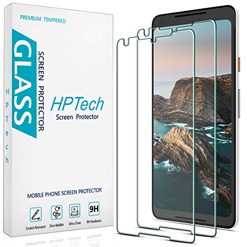 HPTech 2-Pack Tempered Glass For Google Pixel 2 XL Screen Protector, Easy to Install, Bubble Free, 9H Hardness