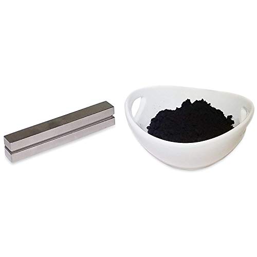 Make Magnetic Slime – Synthetic Black Iron Oxide (Fe3O4) 1 LB – with 2 Industrial Strength Magnets 3″ x 1/2″ x 1/8″ – Great for Crafts, DIY, Home Improvement and Science Experiments by ESKS®