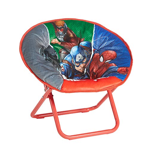 Avengers Toddler 19” Folding Saucer Chair with Cushion, Metal, Ages 3+