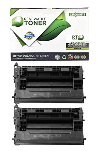 Renewable Toner Compatible 37A Replacement for HP 37A CF237A Enterprise M607n M607dn M608n M608dn M607 M608 M609 MFP M631 M632 M633 Laser Printer Cartridge (Pack of 2)
